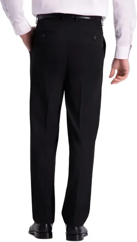 Vista 2 de J.M. Haggar Pantalón de vestir liso con corte recto y elástico en 4 direcciones para hombre