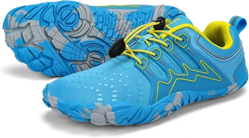 Vista 6 de Kricely Zapatos minimalistas para hombre, zapatos de entrenamiento con puntera ancha, suela cero caída