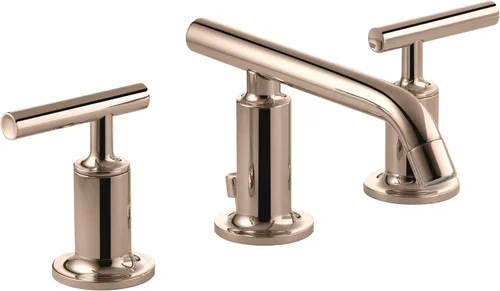 Vista 18 de KOHLER K-14408-4-AF Purist - Grifo para lavabo de baño, 3 agujeros, manijas de palanca alta generalizadas y boquilla de cuello de cisne alto, 1.2
