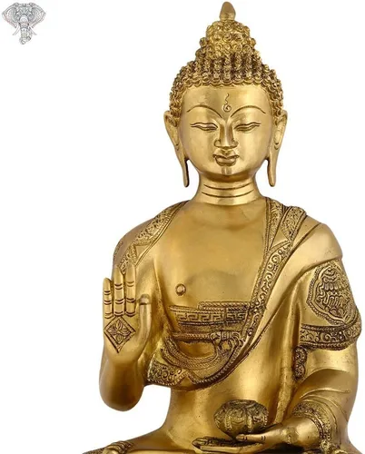Vista 3 de kalakrithi Estatua de Buda – 17" Estatua de Buda – 17 inches