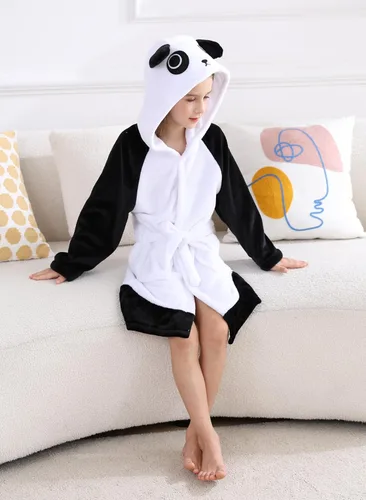Vista 8 de CuteOn Bata de baño para mujer, forro polar suave con capucha y felpa