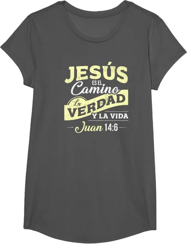 Vista 29 de Camisas de la Biblia de Jesus para los Cristianos Camiseta Española Negro