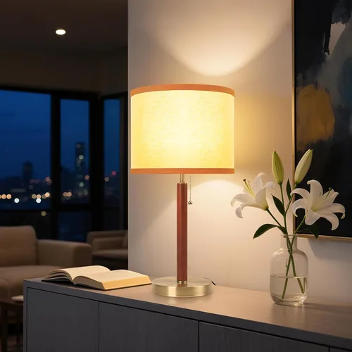 Vista 6 de Lámpara de escritorio vintage para sala de estar, lámpara de mesa de mediados de siglo para dormitorio, lámparas de noche para mesitas de noche