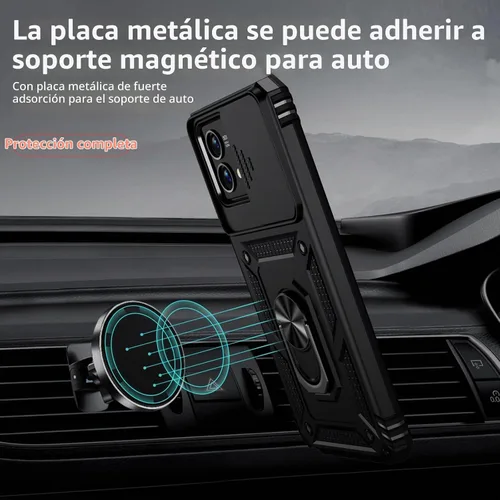Vista 3 de Funda para Moto G Stylus 5G 2023, (No para la versión 4G), Cubierta para Lente de Cámara, Protector de Pantalla HD, Protección contra Caídas de Negro
