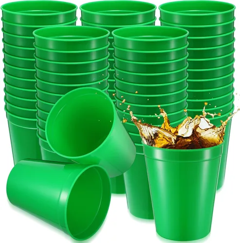 Vista 15 de Yungyan Paquete de 12 vasos de plástico reutilizables de 16 onzas, 4