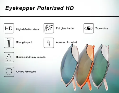 Vista 7 de Eyekepper Gafas de sol bifocales polarizadas de policarbonato estilo piloto bifocales para lectores de sol, lentes de lectura polarizados