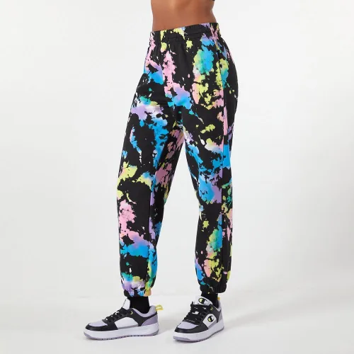 Vista 2 de Champion 174 - Pantalón deportivo de forro polar con estampado completo para mujer
