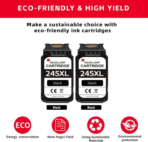 Vista 5 de Cartucho de tinta 245XL de reemplazo para Canon 245XL cartuchos de tinta negros PG-243XL para PG-245 PG-243 de alto rendimiento compatibles