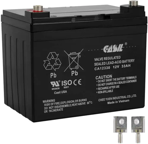 Vista 8 de Casil CA1233 12V 3.3Ah APC 350 Reemplazo de batería, adecuado para cortacésped BP3-12, APC ES 350, BE350G, BE350U UPS Batería 12V 3Ah