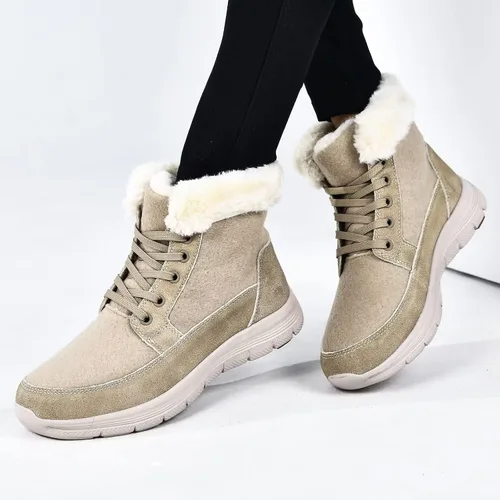 Vista 5 de TIOSEBON Botas de tobillo para mujer, botines cortos para exteriores, antideslizantes, para senderismo y caminar
