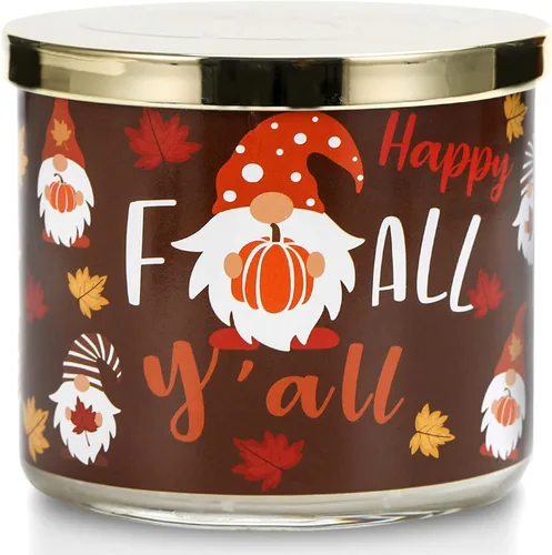 Vista 8 de Vela con leche de calabaza especiada, vela perfumada de otoño, vela grande de 3 mechas, 14 onzas