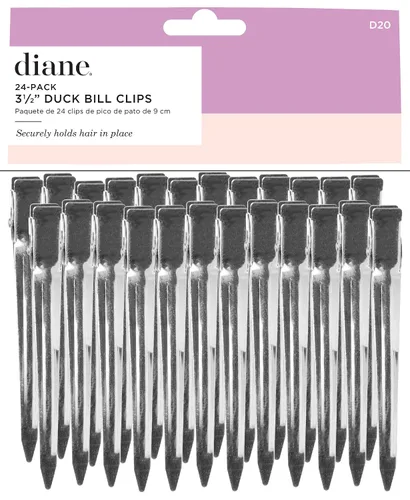 Vista 4 de Diane Duck Bill - Pinzas para el cabello, color plateado, paquete de 24