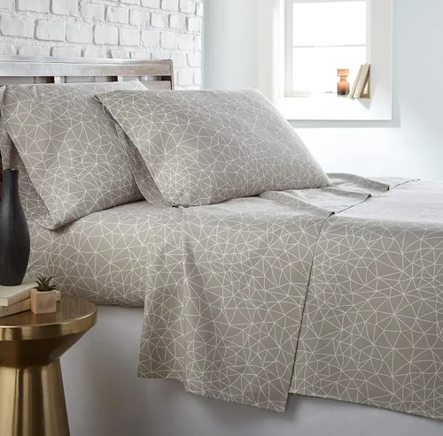 Vista 185 de Southshore Fine Living, Inc. Colección Winter Brush, juego de sábanas de 3 piezas para cama individual, sábana bajera con bolsillo profundo de 14