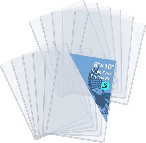 Vista 9 de Rainmae Paquete de 5 protectores rígidos de impresión de 11 x 17 pulgadas, protectores de hojas de plástico duro impermeables transparentes, fundas