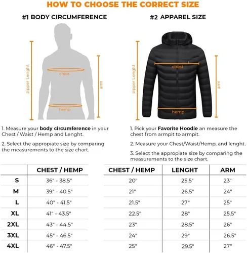 Vista 2 de Chaqueta térmica para mujeres y hombres con batería de 5 V, capa térmica desmontable