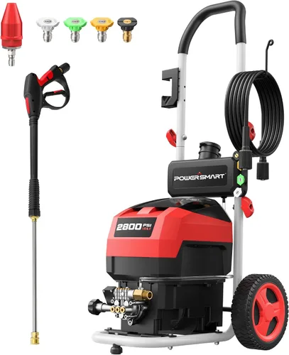Vista 8 de PowerSmart Hidrolavadora eléctrica, lavadora de alta presión de 1.8 GPM, 4000 PSI de potencia máxima, con cable de alimentación de 35 pies
