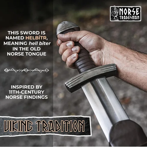Vista 10 de Norse Tradesman Espada vikinga de acero para primavera
