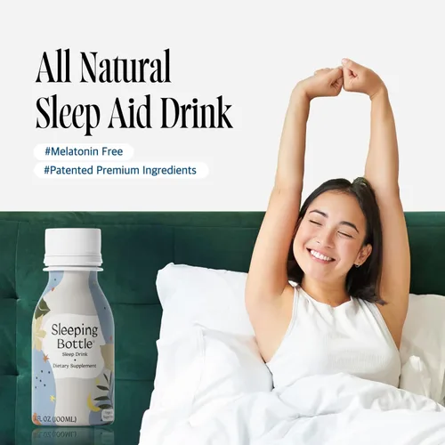 Vista 2 de Bebida Sleep Aid, sin melatonina, vegana, sin azúcar, sabor a cereza (3.4 onzas líquidas, paquete de 10)