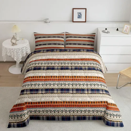 Vista 37 de Erosebridal Juego de edredón con temática de pesca, juego de ropa de cama rústica de granja tamaño individual para niños, adolescentes y adultos