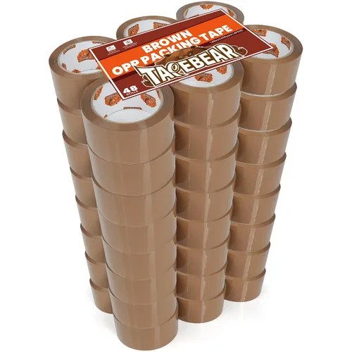 Vista 11 de TAPEBEAR Cinta de embalaje marrón, 12 rollos, repuestos de cinta de embalaje resistente de 1.88 pulgadas x 55 yardas para cajas, cinta marrón