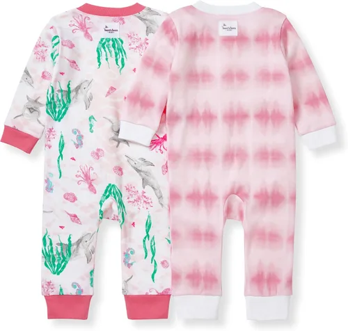 Vista 214 de Burt's Bees Baby - Pijama de una pieza para bebé, mameluco para dormir y jugar, algodón 100% orgánico, cremallera frontal