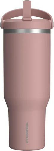 Vista 15 de Hydrapeak Nomad - Vaso de 32 onzas con asa y tapa con popote, a prueba de fugas, doble aislamiento, vaso de acero inoxidable de 32 onzas (almendra)