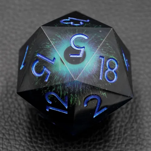 Vista 16 de Liquid Core - Dados gigantes de 1.97 pulgadas, dados de mazmorras y dragones hechos a mano con caja de regalo. RPG poliédrico D20 de 1.969 in