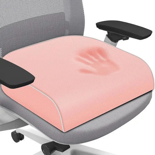 Vista 9 de SweetSlubr Cojín de asiento para aliviar el dolor de coxis, cojín para silla de oficina, cojín de espuma viscoelástica grande con funda