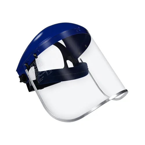 Blue Eagle Protector facial de seguridad resistente a los impactos de cara completa (B1BL+FC48) | Transparente | Visera de policarbonato de grado de