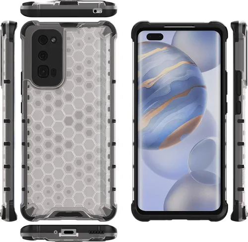 Vista 209 de Pzwoxukhov Funda compatible con Huawei Nova 3i, compatible con Huawei P Smart+ 2018 Honeycomb Anti-Drop Shock-Absorbing Case Negro