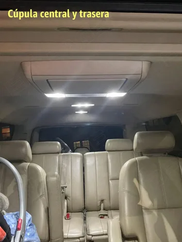 Vista 4 de Kit de luces LED interiores blancas de 14 piezas para Chevrolet Tahoe/Suburban, GMC Yukon 2007 2008 2009 2010 2011 2012 2013 2014 paquete