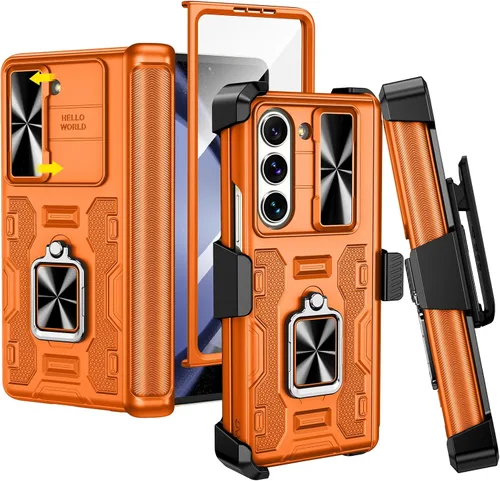 Vista 42 de VEGO - Funda para Galaxy Z Fold 4 con clip para cinturón y protector de pantalla 360°Ring Kickstand & Camera Cover, Hinge Protection Shockproof