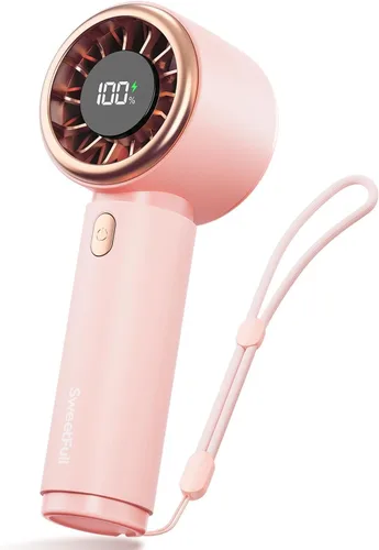 Vista 12 de SWEETFULL Mini ventilador portátil, lindo ventilador de mano beige
