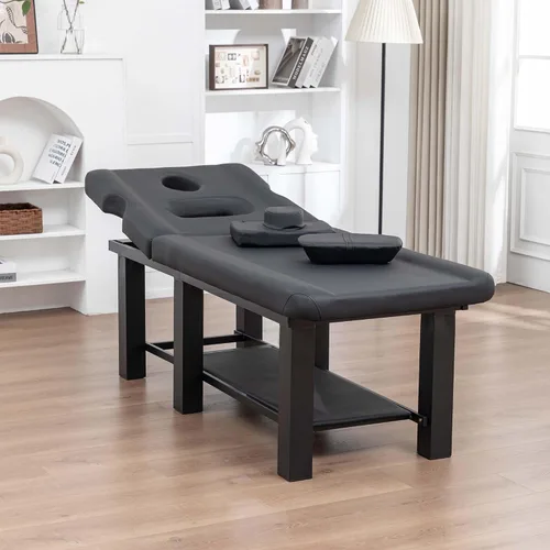 Vista 12 de Hohuqeri Mesa de masaje eléctrica profesional con control remoto, respaldo ajustable, cama médica para spa y depilación, silla de belleza de tatuaje