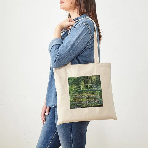 Vista 2 de CafePress Bridge Monet Tote Bag Reutilizable Natural Beige Bolsa de compras de lona