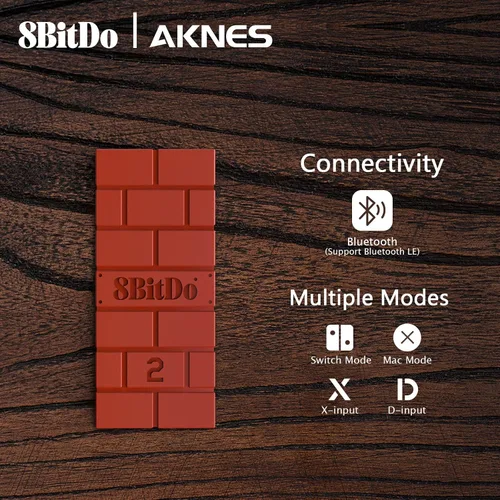Vista 3 de AKNES 8BitDo Adaptador de controlador inalámbrico USB 2 convertidor Dongle para interruptorinterruptor OLED, Windows, Raspberry Pi, para controlador