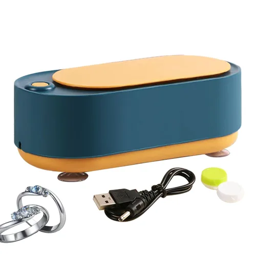 Vista 9 de Jewelry Cleaner, Portable Ultrasonic Jewelry Cleaning Machine, 360 Degree Household High Frequency Jewelry Vibration Cleaner, Rechargeable Steel