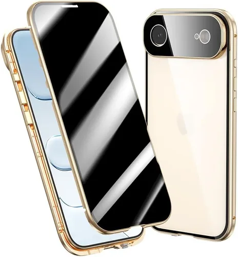 Vista 34 de Funda antimiradas con cerradura para iPhone 13 Pro, funda magnética de vidrio con protector de lente de cámara integrado, protector de pantalla