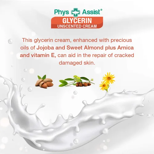 Vista 5 de PhysAssist Oncology Glicerina Crema Hidratante Sin Perfume para Piel Estresada Seca. Diseñado para aquellos con Intolerancias a la Fragancia Después