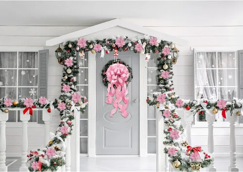 Vista 7 de Syhood Decoración para árbol de Navidad de 34 x 12 pulgadas, adornos grandes para árbol de Navidad y 24 flores de árbol de Navidad para decoración