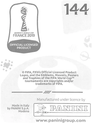 Vista 2 de Panini FIFA - Calcomanías para álbumes de la Copa Mundial Femenina de Francia 2019 (solo adhesivo individual) Fútbol #144 Mapi Leon España 2