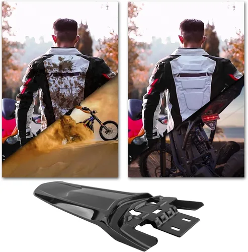 Vista 4 de Guardabarros trasero extendido más largo, protector de guardabarros trasero para motocross, protector de guardabarros trasero para Sur-Ron Light Bee
