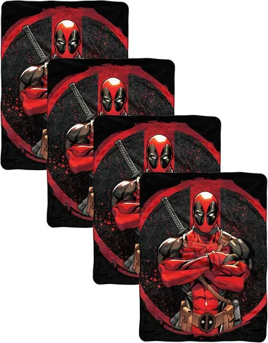 Vista 10 de Northwest Deadpool Micro Raschel - Manta de 46 x 60 pulgadas, espadachín