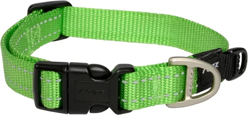 Vista 15 de Collar reflectante para perros medianos, ajustable de 12 a 17 pulgadas, color negro
