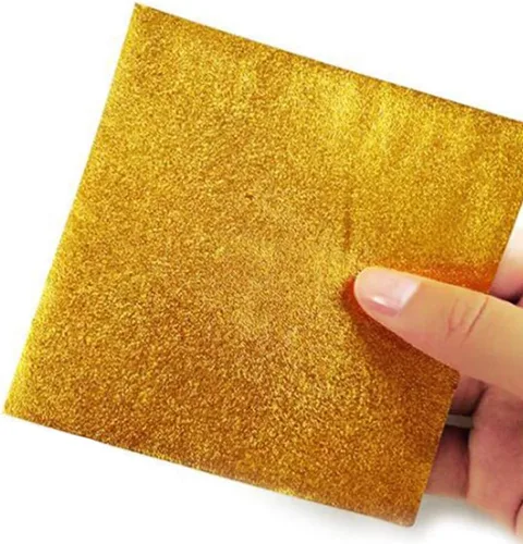 Vista 6 de 500pcs Golden Chocolate Candy Foil Candy Wrappers Papel de aluminio para papel de embalaje de papel de embalaje de papel de aluminio
