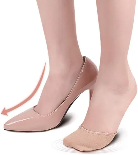 Vista 6 de EXCEART 2 pares de almohadillas para el antepié para mujer, calcetines invisibles sin costuras, calcetines invisibles sin almohadillas para zapatos