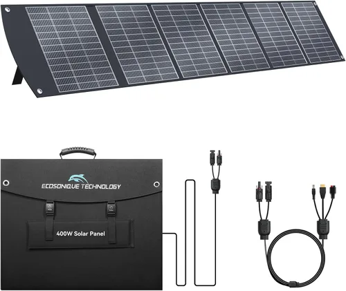 Vista 9 de 100W Panel Solar portátil CPC Material USB-C PD3.0 y 20V DC XT60 Anderson Lightweight, Foldable, USB-A/C Fast Charging, 3m DC Cable, IP65