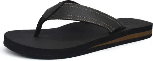 Vista 4 de KuaiLu Sandalias de piel de tapete de yoga para hombre sandalias pata de gallo con soporte para el arco del pie