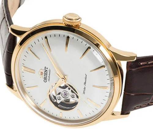 Vista 3 de ORIENT Bambino Open Heart - Reloj de pulsera para hombre, de acero inoxidable, estilo japonés, automático, con correa