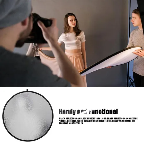 Vista 2 de MDRTIRIM Reflectores de luz 2 en 1, plegable, equipo fotográfico portátil, tablero de relleno de fotografía de 12 pulgadas (11.8 in) para interiores